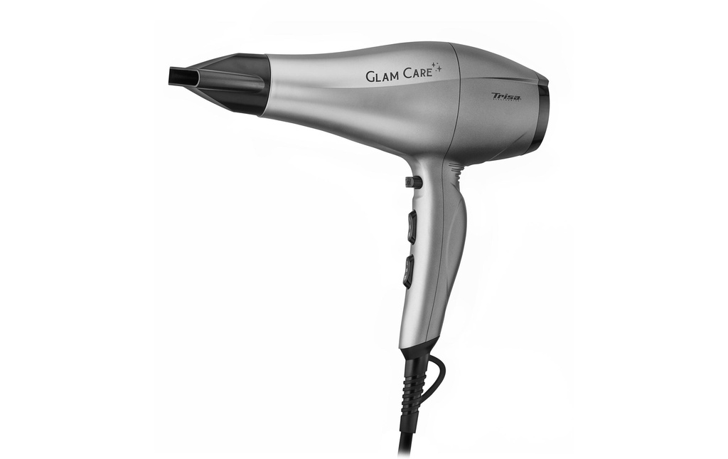 Trisa Glam Care Sèche-cheveux ionique 3 niveaux de chaleur Argent
