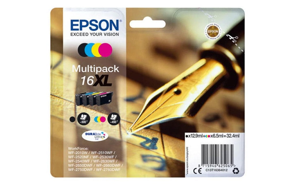 EPSON Epson cart.encre T1636 b/c/m/y (4 pces)