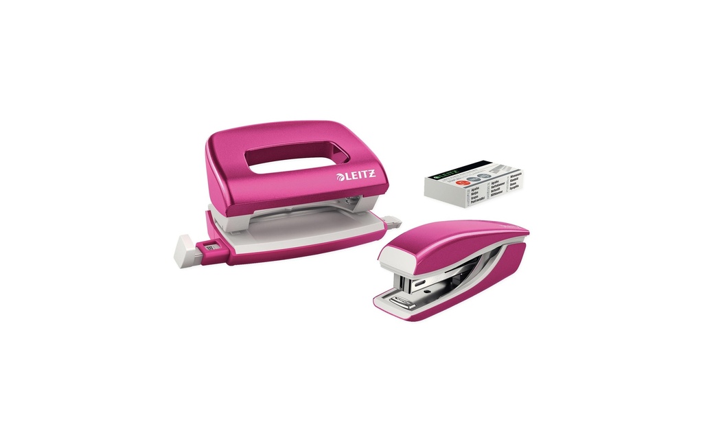 LEITZ perfo&agraf. Mini WOW pink (2 pces)