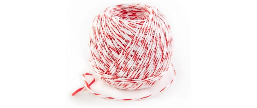 GEFU Cordon Filio Rouge/blanc, 2 rouleaux