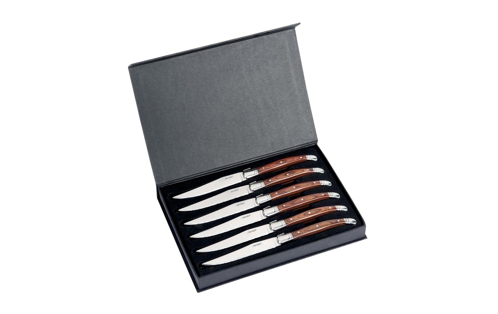 Berndorf Kits de couteaux à steak Pakka 6 pièces, Brun