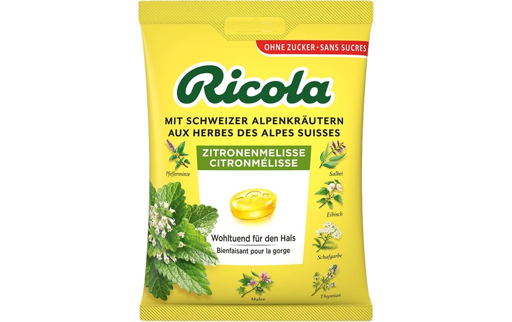 Ricola Bonbons Sachet de mélisse citronnée 125 g
