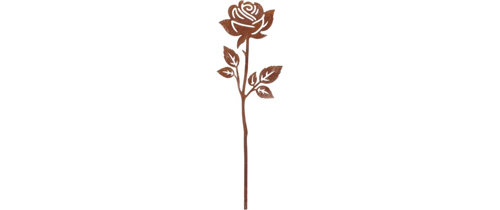 Esschert Design Figure décorative Rose Aspect rouille acier 37 cm
