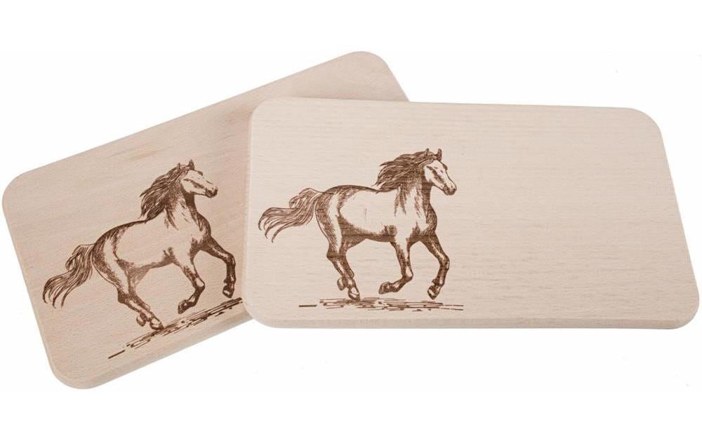 creanorm Planche à découper Aulne 22 x 12 cm, motif cheval