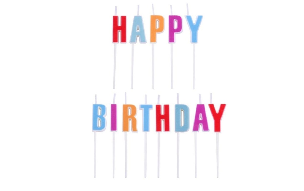 PME Bougie Happy Birthday Multicolore, 1 Pièce/s
