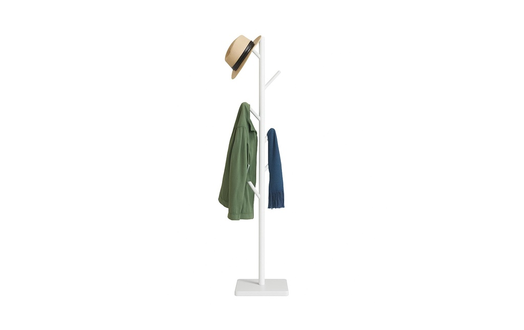 relaxdays Porte-manteau Bambus Blanc