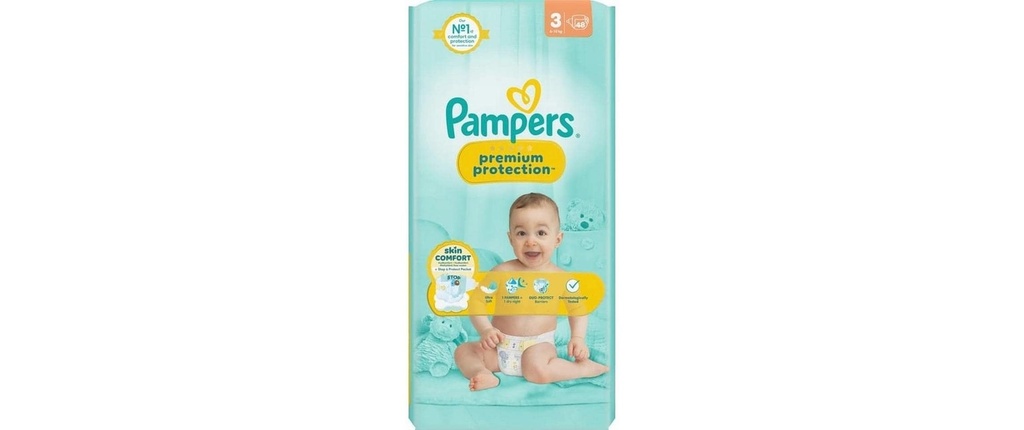 Pampers Couches Premium Protection Gr.3 6-10 kg, N3, 48 pièces