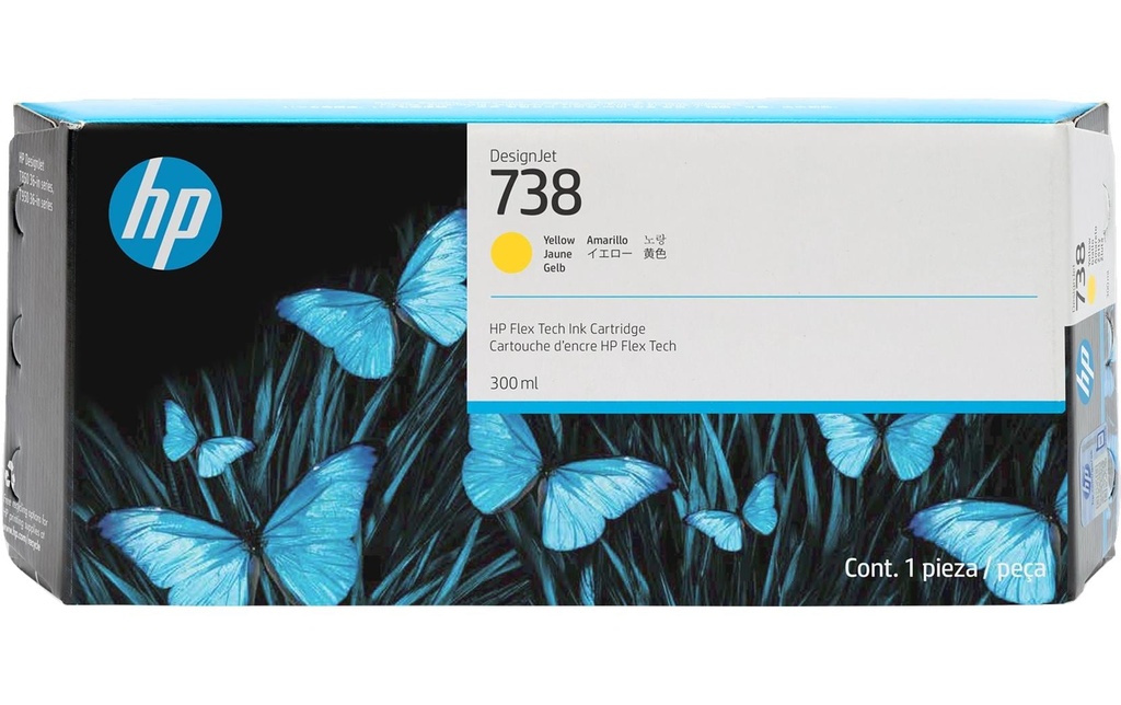 HP HP cart.d'encre 738 300ml yel