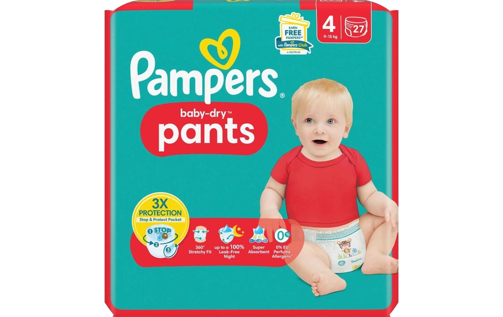 Pampers Couches Baby Dry Nappy Pants Taille 4
