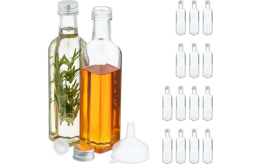 relaxdays Bouteilles pour conserves 250 ml, 16 pièces