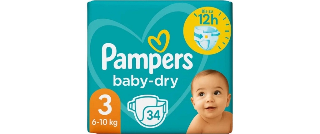 Pampers Couches Baby Dry Taille 3