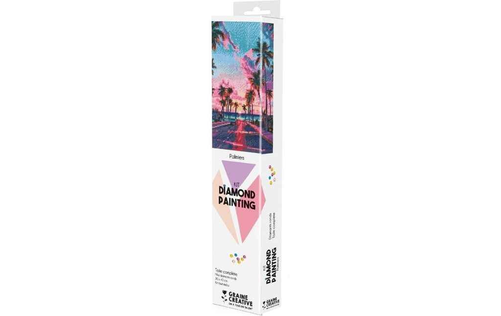 Graine Créative Kits de bricolage Peinture au diamant Palmiers 30 x 40 cm
