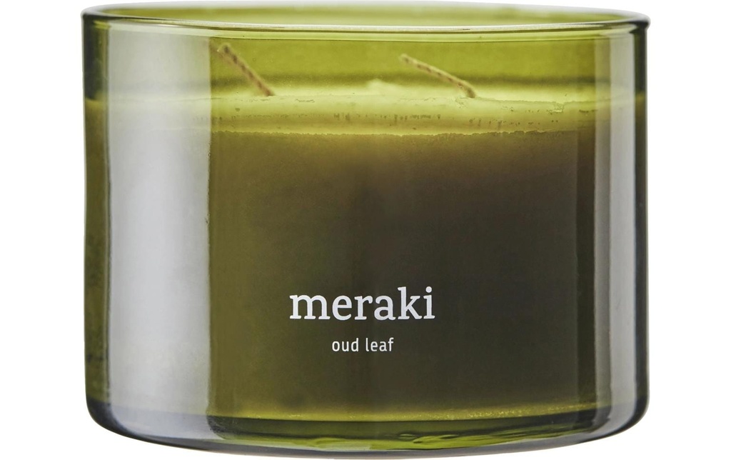 meraki Bougie parfumée Feuille de oud en bocal, 340 g