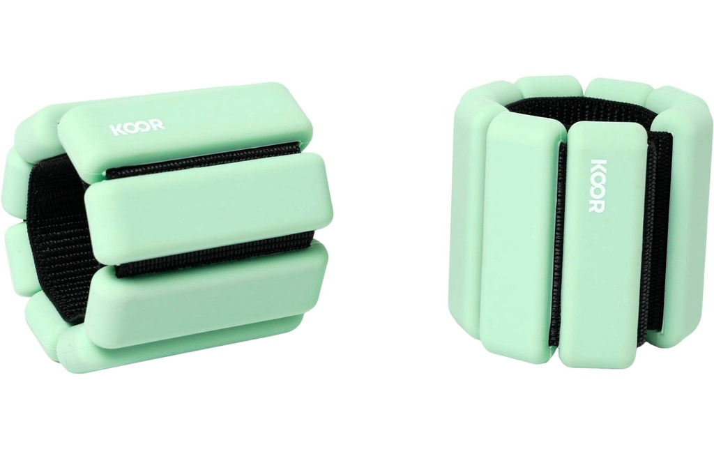 KOOR Manchettes lestées 0.5 kg,5 kg, vert menthe