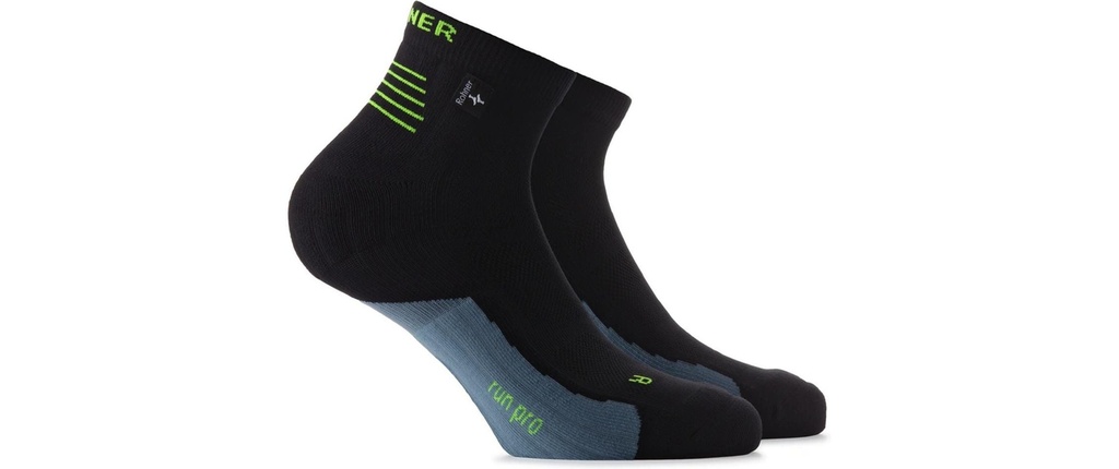 Rohner Socks Run Pro G/D Noir, taille 42-44