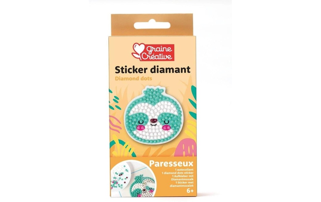 Graine Créative Kits de bricolage Mosaïque de diamants Set d'autocollants paresseux