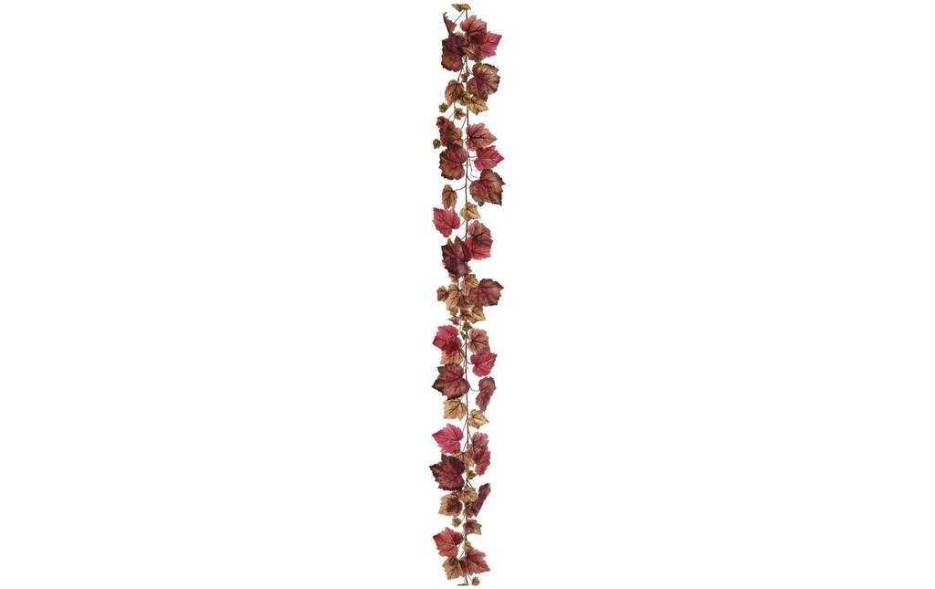 Botanic-Haus Guirlande de feuilles de vigne Bordeaux 190 cm