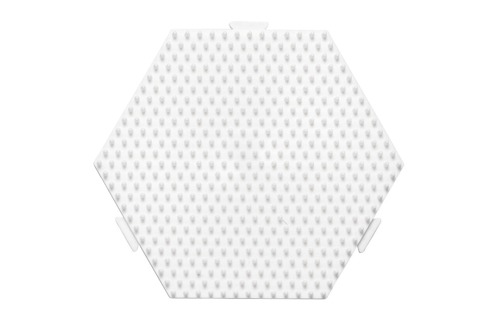 Hama Plaques pour perles à repasser Midi- Hexagone Blanc