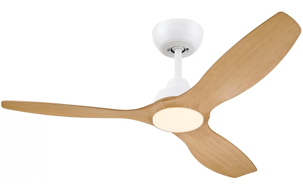 Philips Ventilateur de plafond LED Olas 35W, blanc / bois