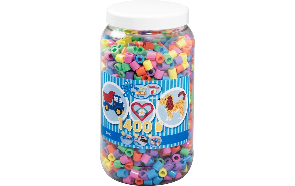 Hama Perles à repasser Maxi Mélange de pastels, 1400 pièces