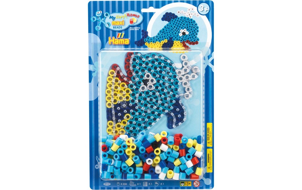 Hama Perles à repasser Baleine Multicolore, 250 pièces