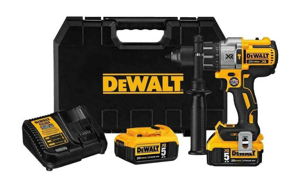 DEWALT Perceuses à percussion sans fil DCD996P2, 18 V 2 batteries de 5 Ah