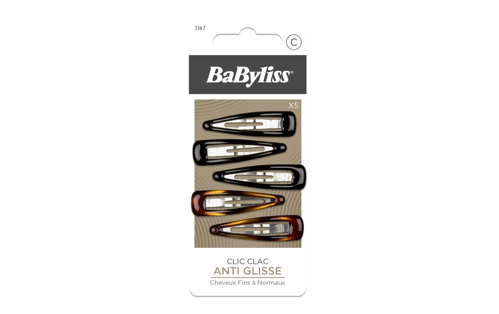 Babyliss Pinces à cheveux antidérapantes