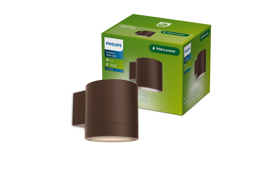 Philips Lampe murale Outdoor Fylx GU10, max. 5W, IP44, brun