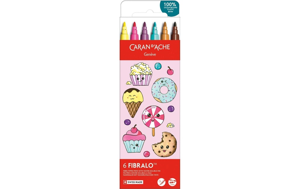CARAN D'ACHE Feutre Fibralo Kaw.Candy (6 pces)