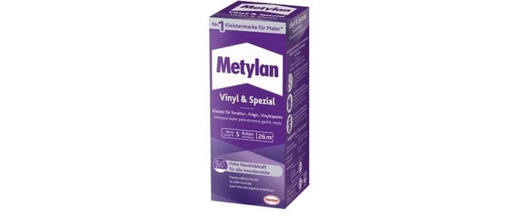 Metylan Colle Vinyle & Spécial 180 g, Transparent