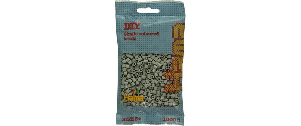 Hama Perles à repasser Midi Gris silex, 1000 pièces