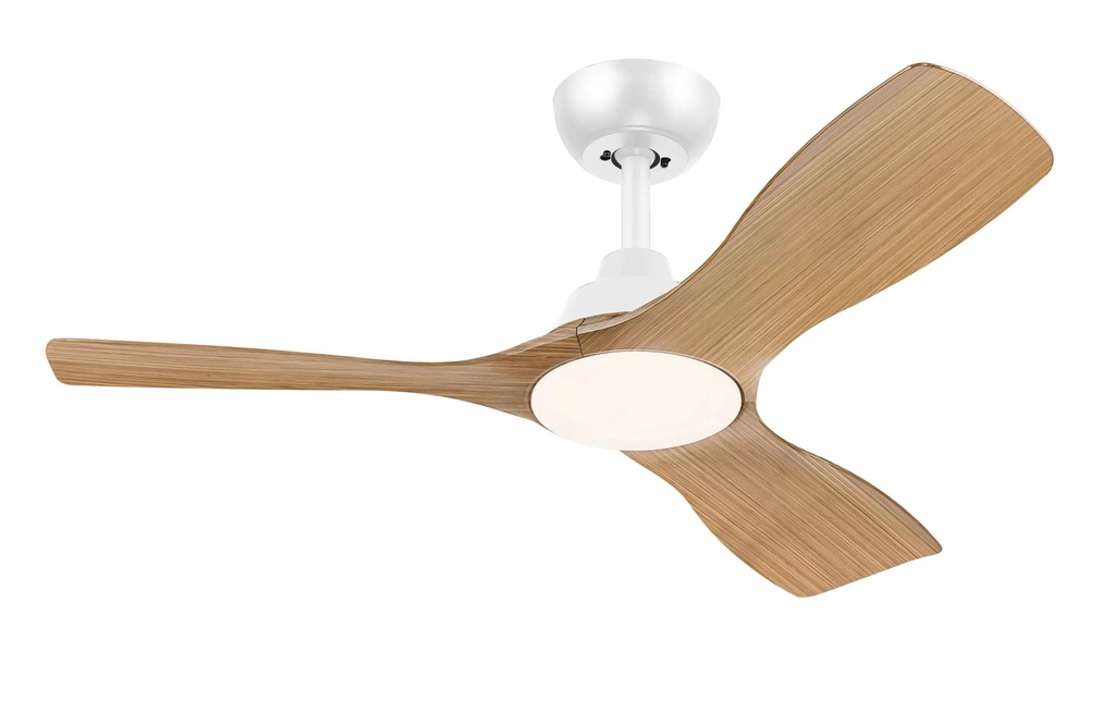Philips Ventilateur de plafond LED Olas 30W, blanc / bois