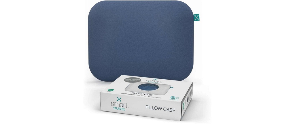 Smartsleep Taie d’oreiller Travel 30 x 40 cm, Bleu foncé