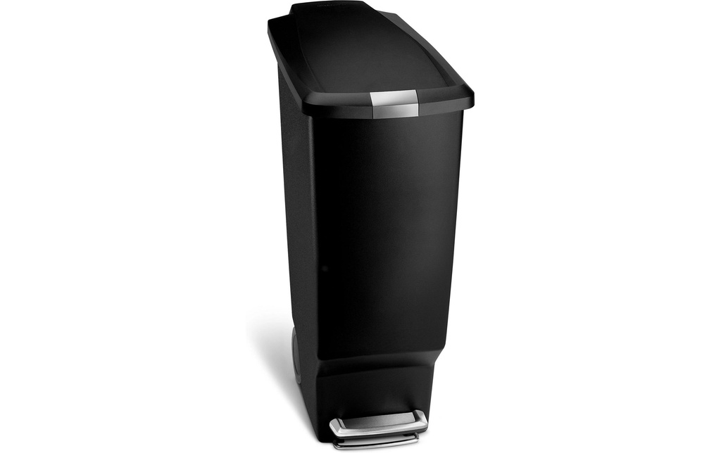Simplehuman Poubelle à pédale Slim Step Can 40 l Noir