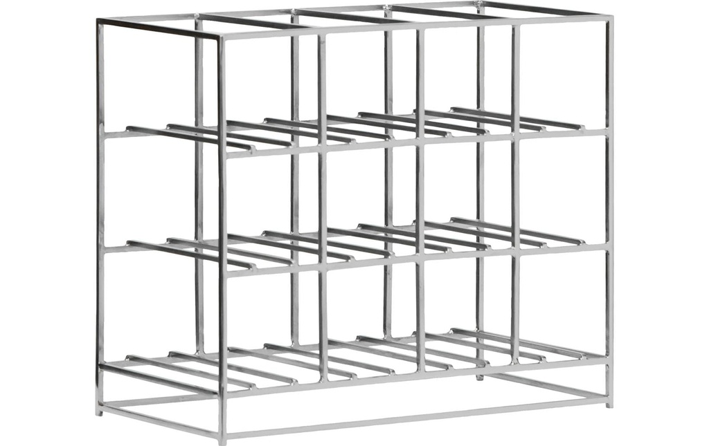 House Doctor Range-bouteilles de vin HD12, 20 x 41 x 35 cm, argent