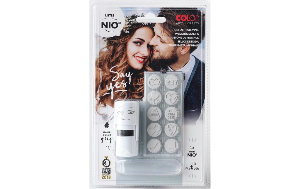 Colop Nio Set de tampons Little Nio Set Mariage, 10 pièces