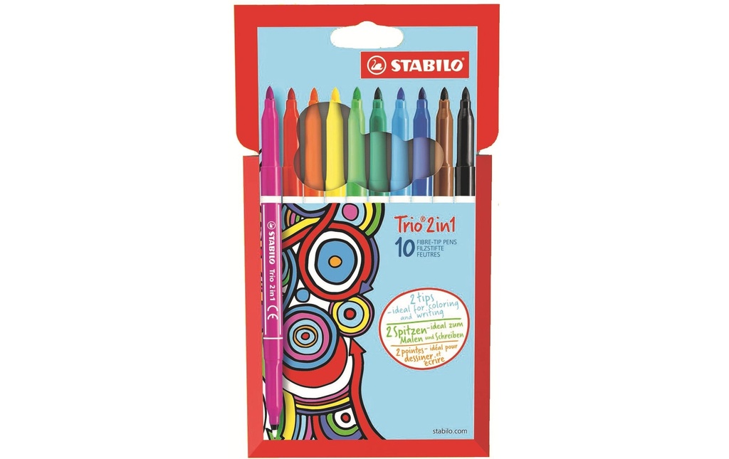 STABILO Feutre TRIO 2en1 10pcs (10 pces)