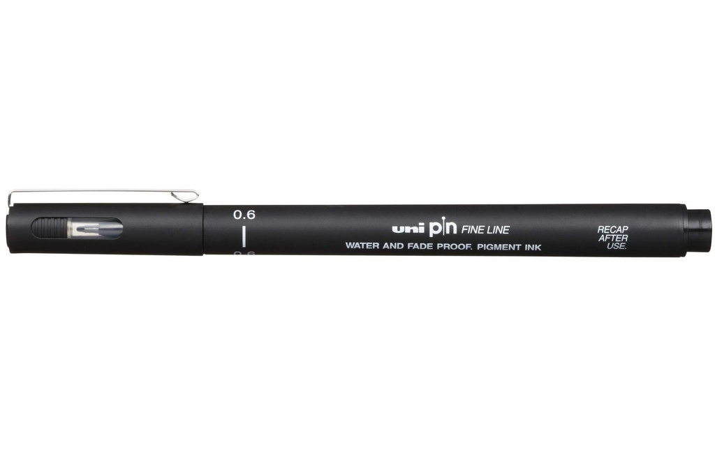 Uni Fineliner PIN 0.6 mm, Noir