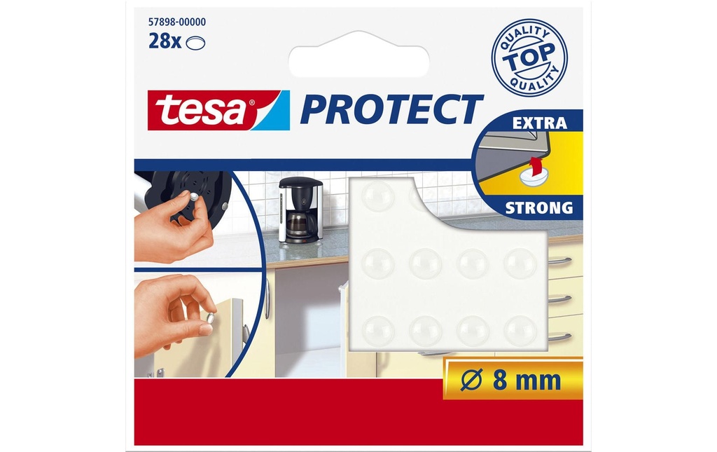 TESA Protect anti-bruit rond 8mm (28 pces)