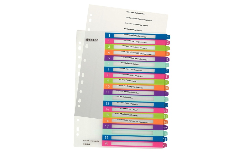 LEITZ Répertoire PP WOW A4 1-20