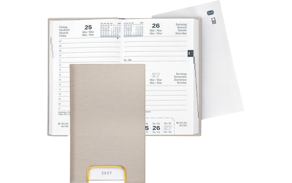 BIELLA Agenda Disponent 1j/1p beige