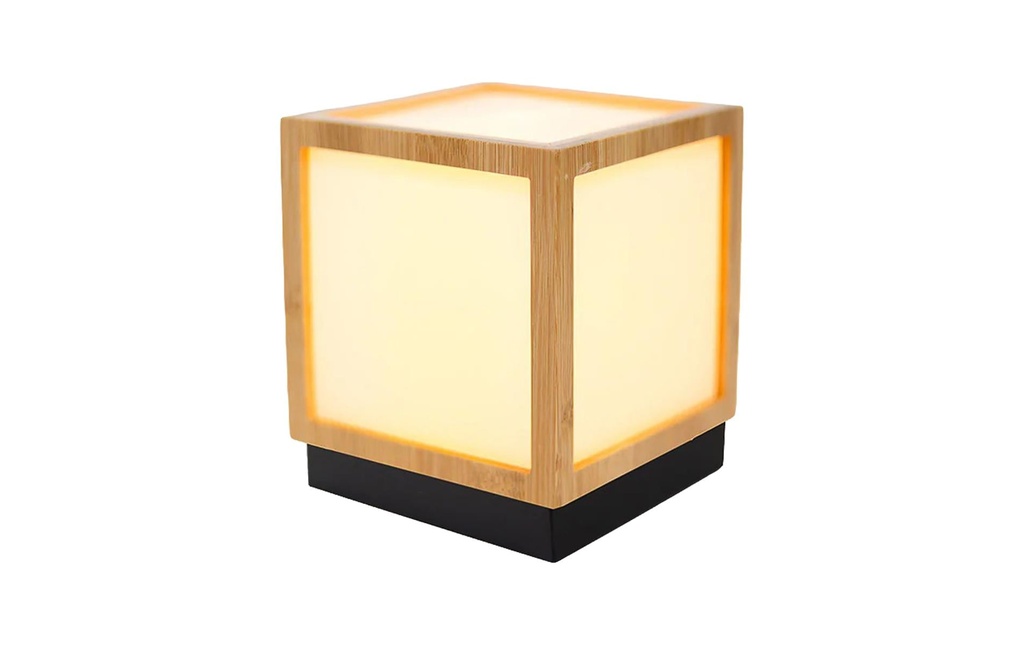 new Garden Vega Lantern Solaire, bambou, dimmable, blanc chaud