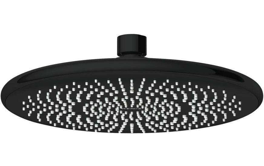 Wenko Pomme de douche à effet de pluie 22.5 cm Noir mat