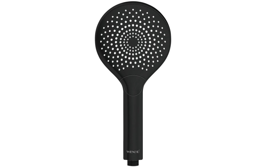 Wenko Pomme de douche 12 cm Noir mat