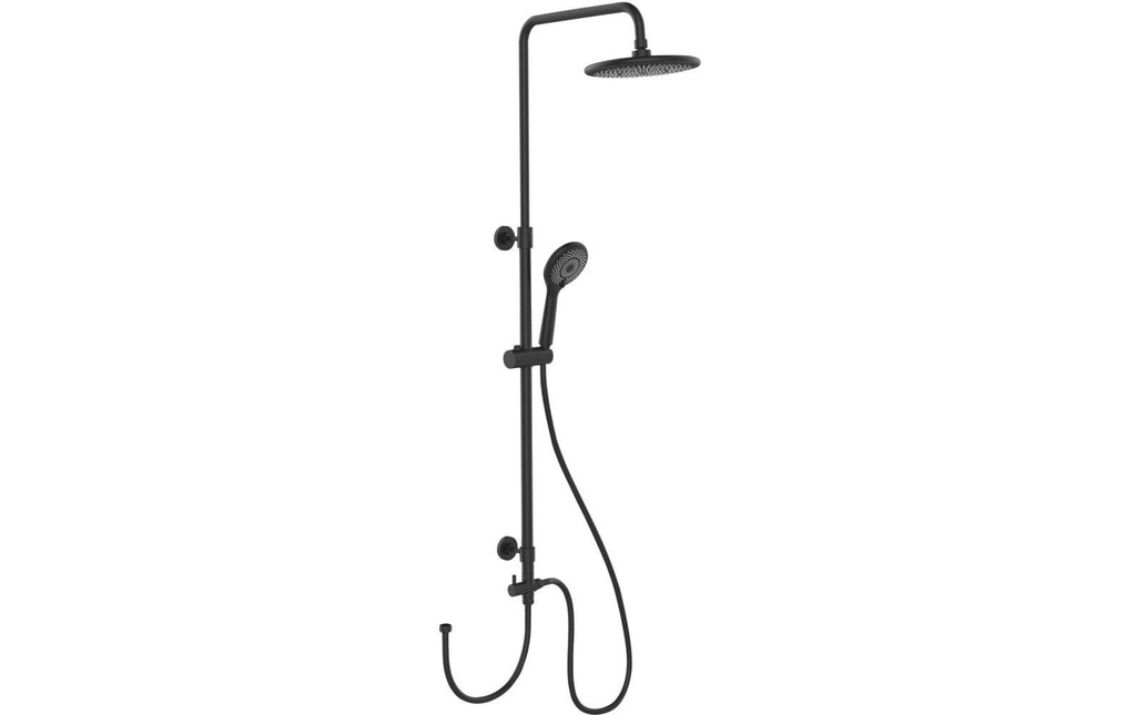 Wenko Système de douche Watersaving noir Noir