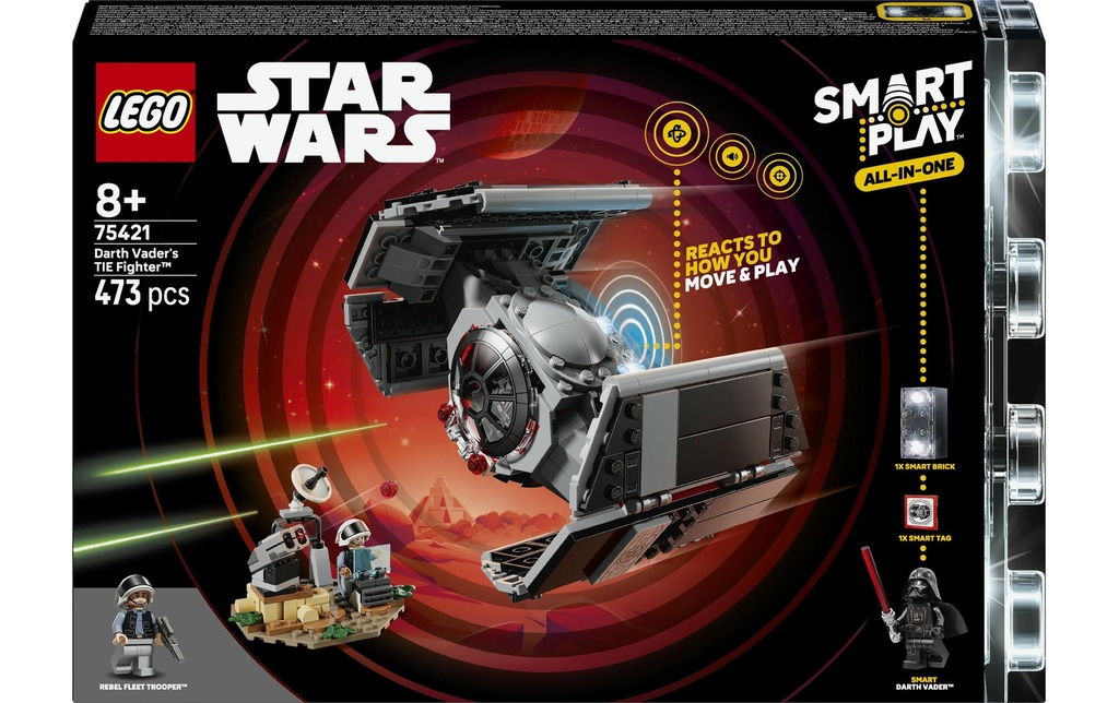 LEGO® Star Wars SMART Play: le TIE Fighter de Dark Vador 75421 Kit de construction