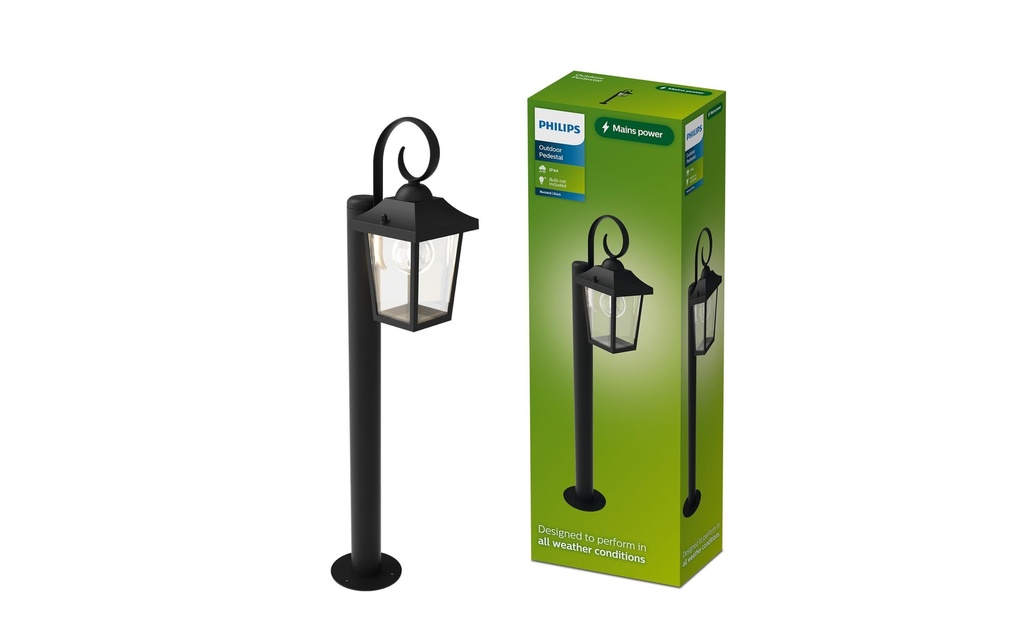 Philips Éclairage de jardin Buzzard, E27, max. 25W, IP44, noir