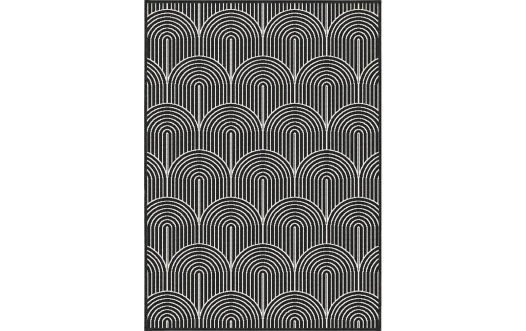 Hanse Home Pangli Tapis d'intérieur et d'extérieur 80 x 150 cm, Noir