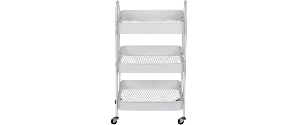 Wenko Chariot de cuisine Torriana 32.5/46 x 43/79 x 10 cm/31 cm, Blanc