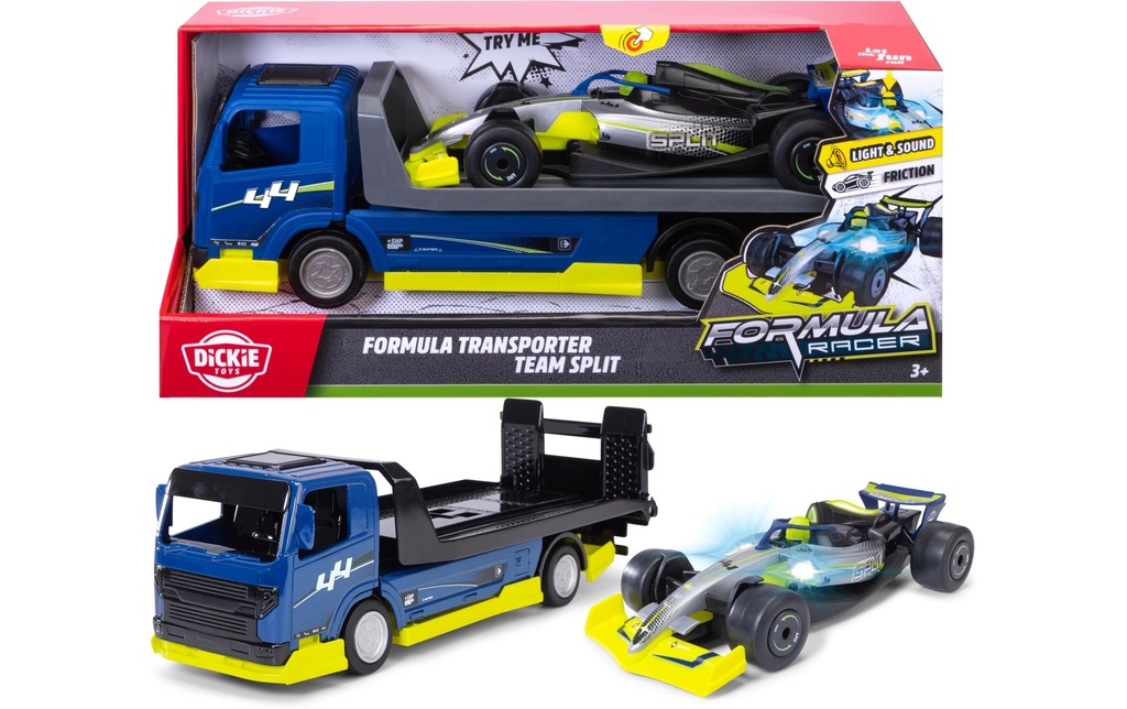 Dickie Toys Formula Transporter – Team Split Camion jouet